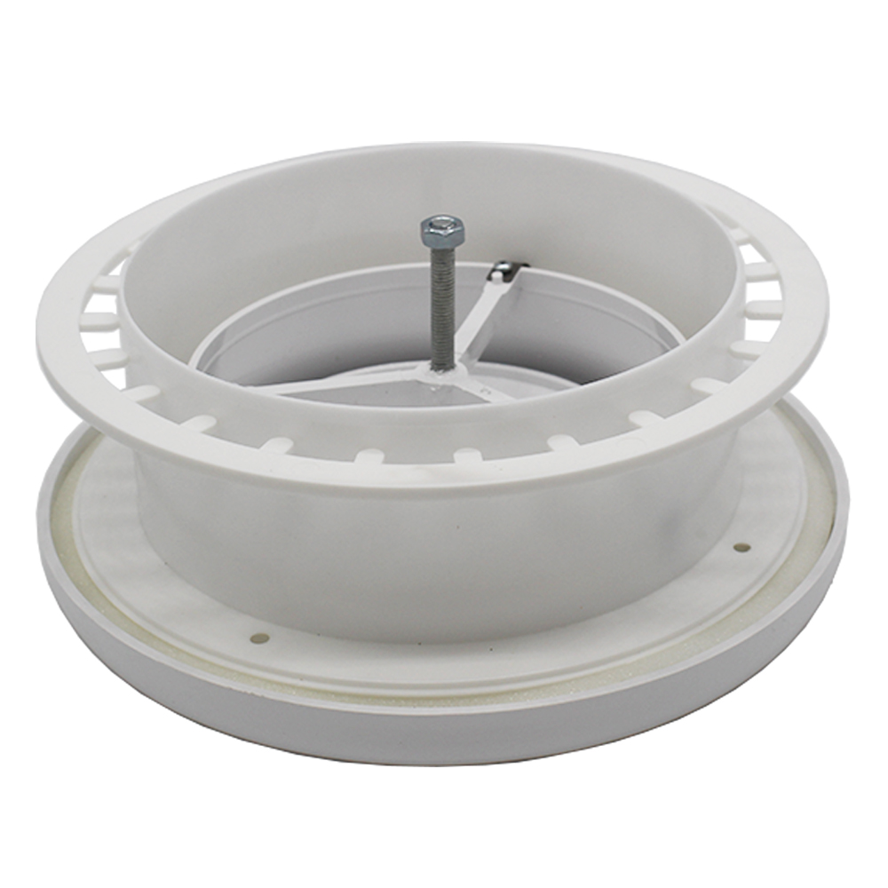 Kair Plastic Round Ceiling Vent 100mm 4 inch Diffuser / Extract Valve with Retaining Ring