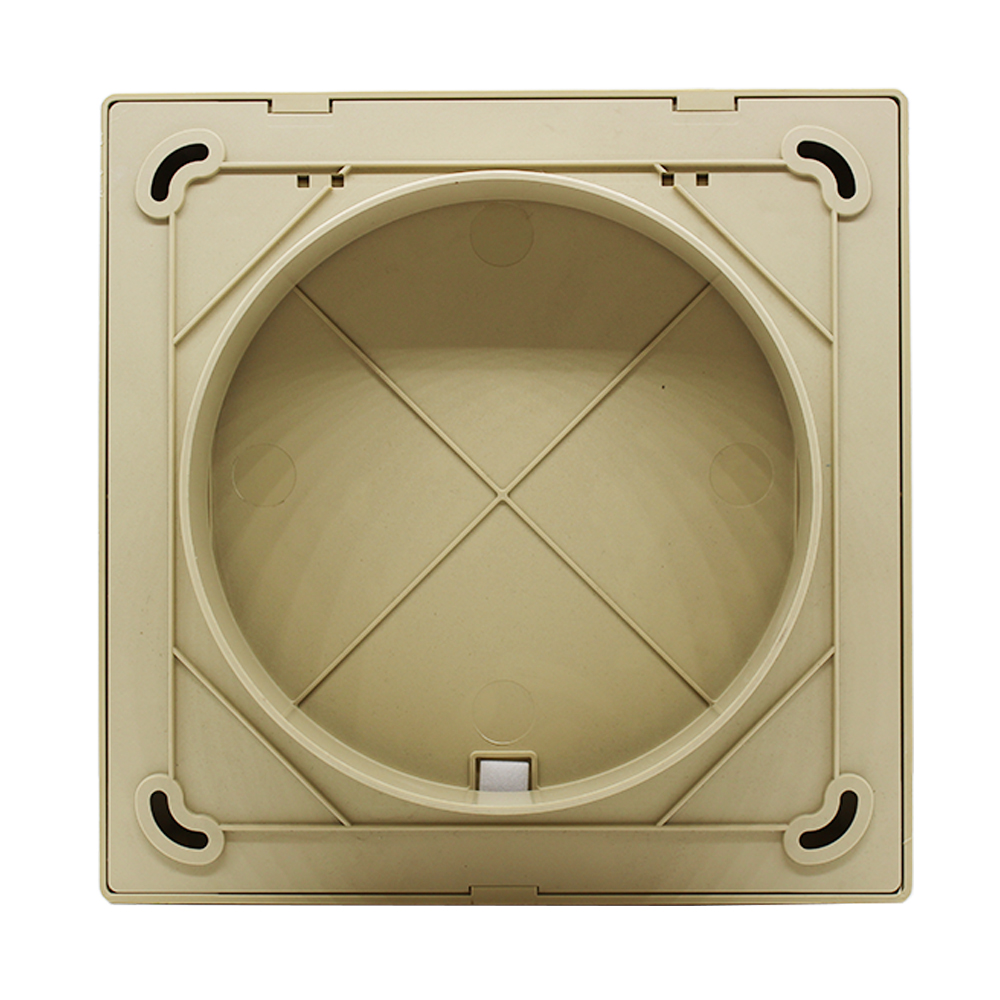 Kair Cowled Grille 150mm / 6 inch Beige External Wall Vent With Wind Baffle Backdraught Shutter