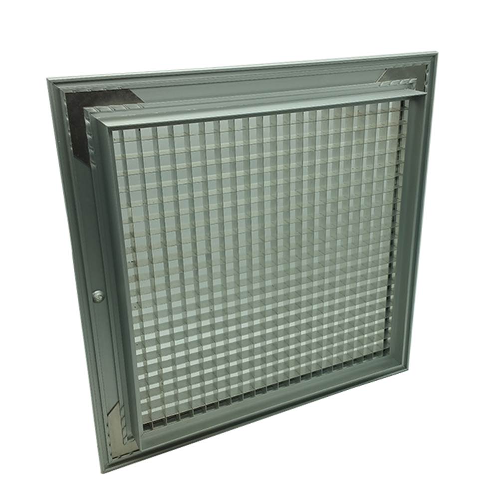 250X250 White Egg Crate Grille With Damper