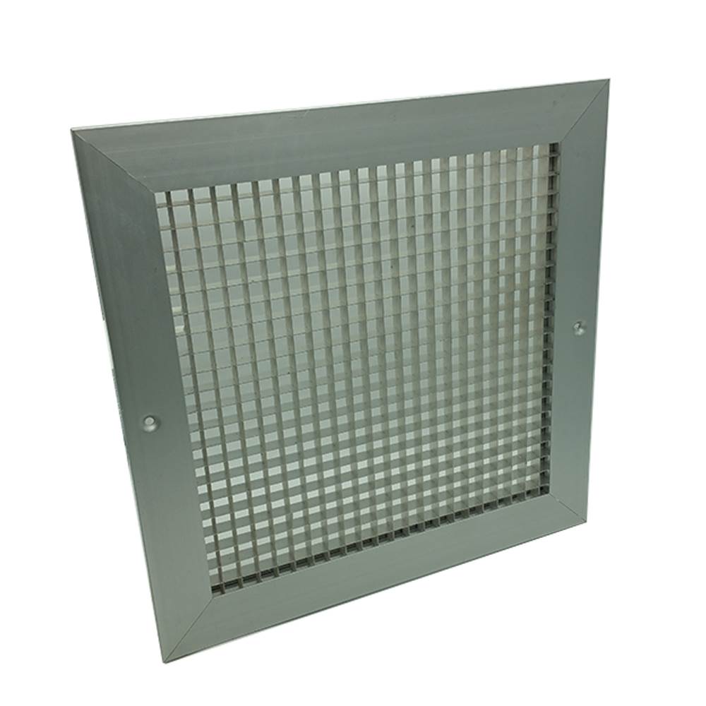 500X500 Silver Egg Crate Grille With Damper
