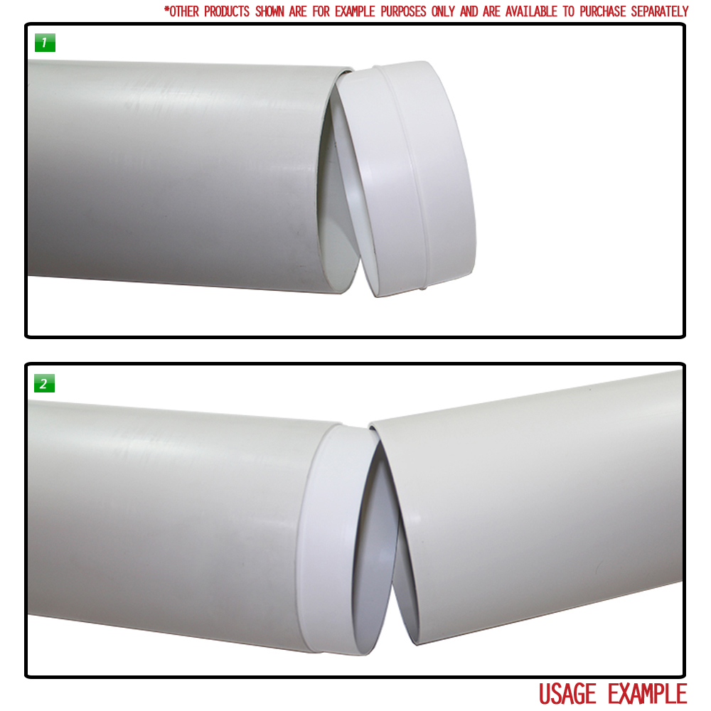 Kair Plastic Ducting Pipe 100mm - 350mm Short Length - Rigid Straight Ducting Channel
