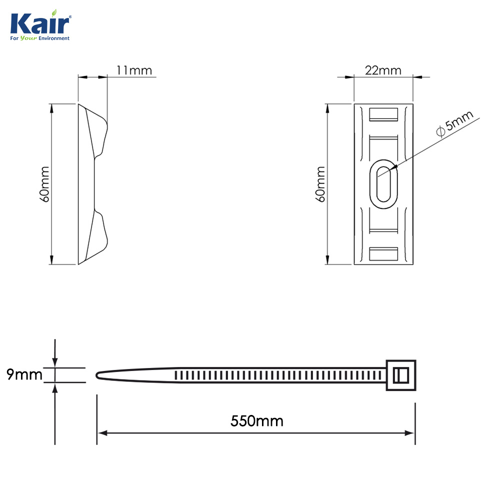 Kair Universal Pipe Clip Box of 100
