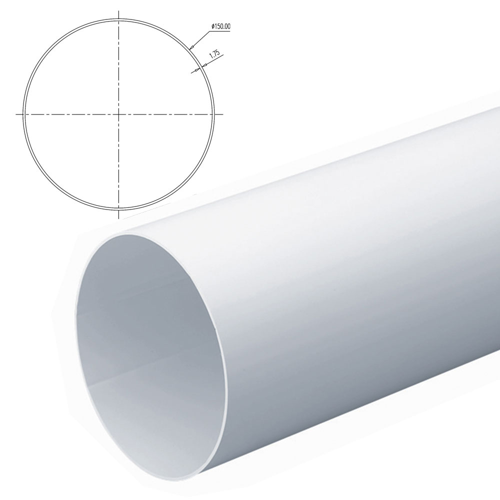 Inner Ducting Sleeve For 150mm Round Pipe 1M - Not compatible with standard 150mm ducting fittings
