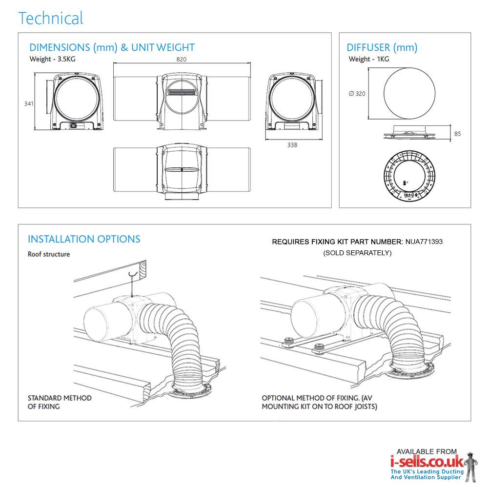 Nuaire Drimaster Eco Basic Loft Control Positive Input Ventilation Unit