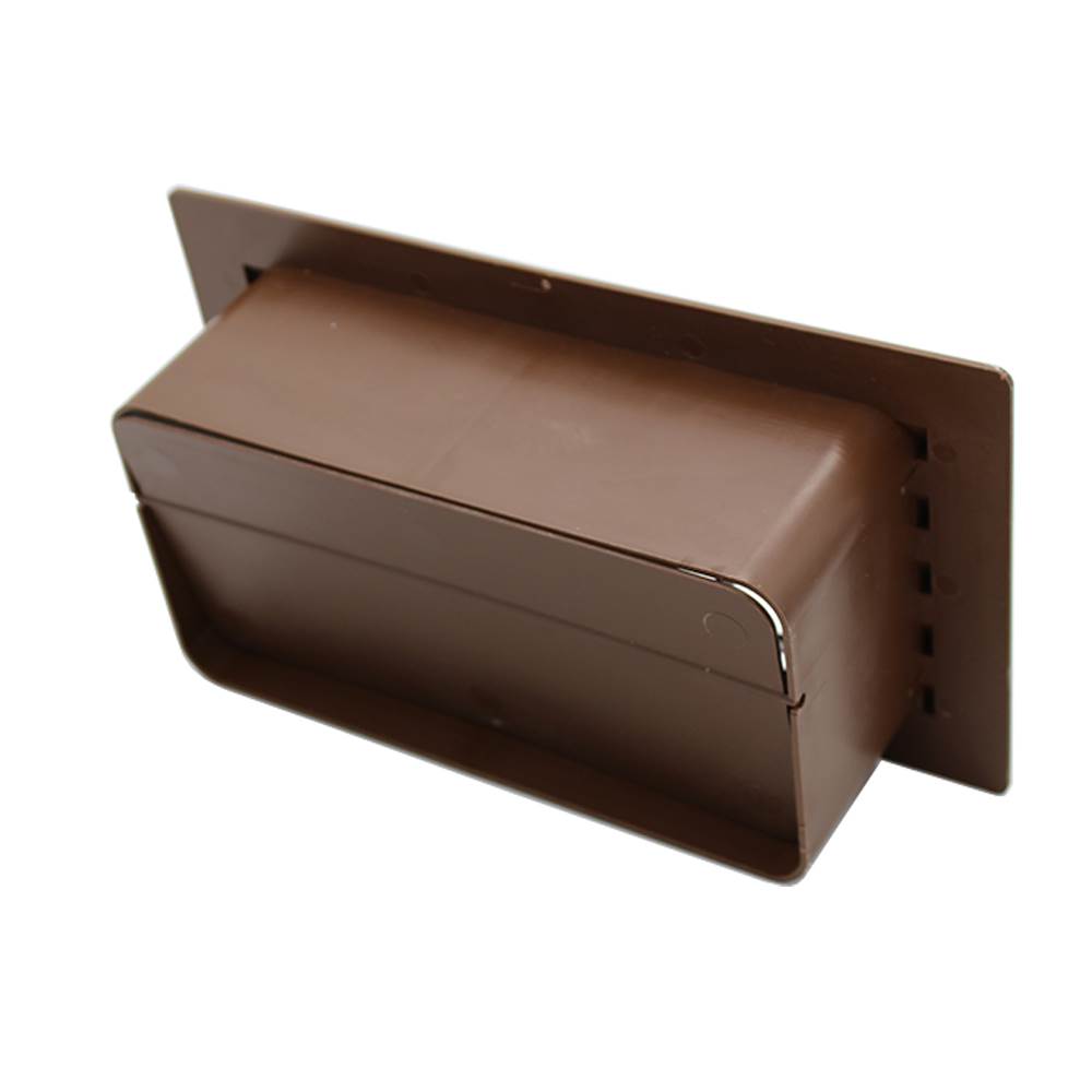 Rectangular Ducting 180mm X 90mm  - Airbrick With Damper - Brown