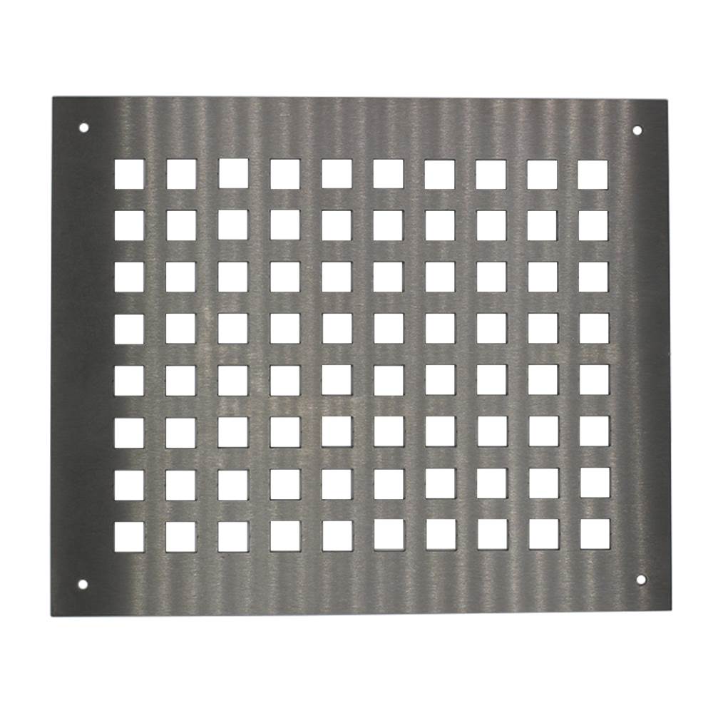 VentilationNord weather protection grille stainless steel suitable in flat duct powder-coated anthracite grey 220 x 90 with backflow flap