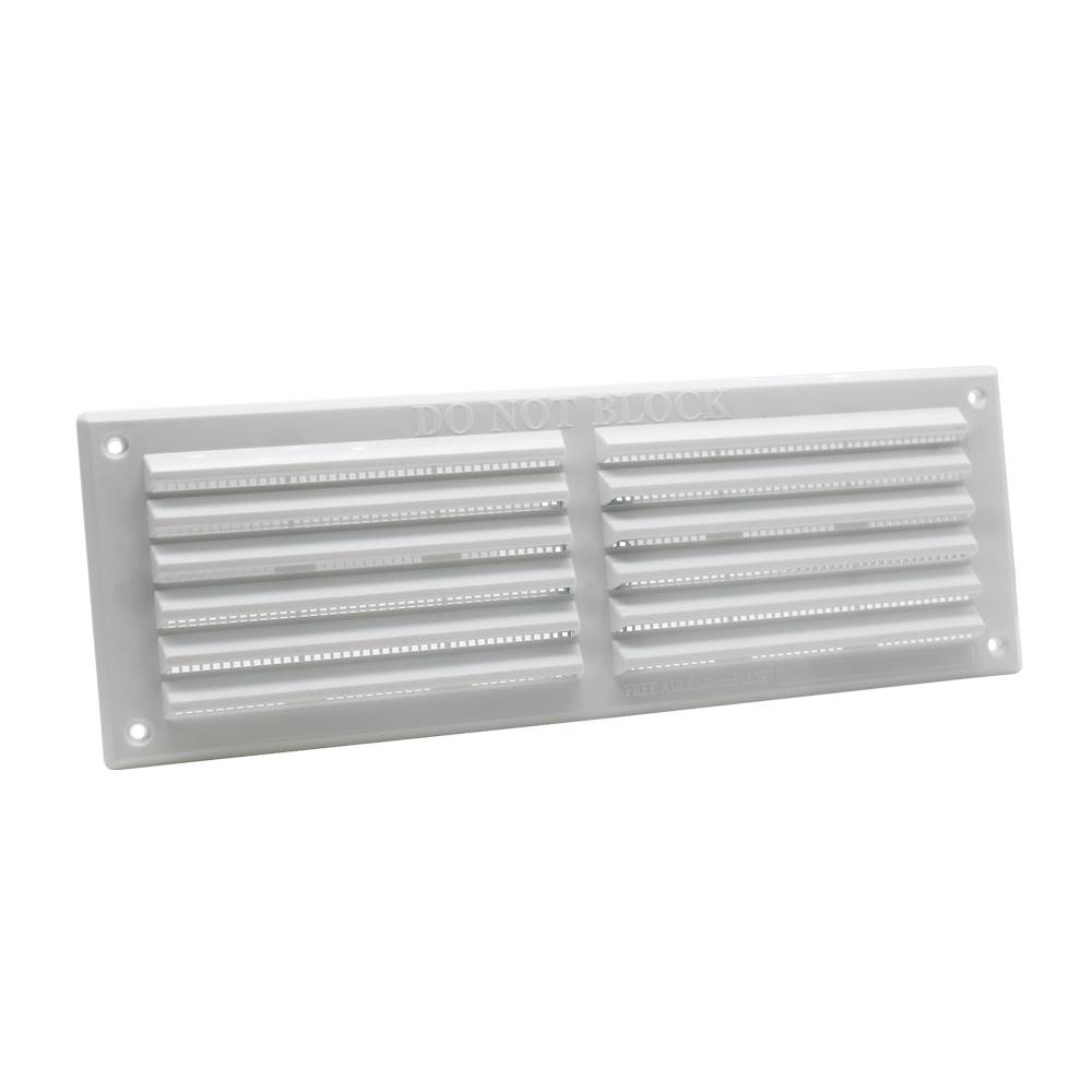 9 x 3 Brown Plastic Louvre Air Vent Grille with Removable Flyscreen Cover