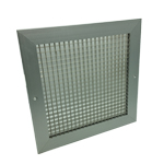 450X450 White Egg Crate Grille With Damper