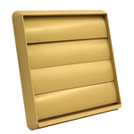 Kair Gravity Grille 150mm - 6 inch Beige External Ducting Air Vent with Round Spigot and Not-Return Shutters