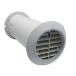Manrose Quick Fit Extractor Fan Wall Installation Kit - White - Telescopic - Fits All 100mm Fans