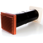 Rytons 125mm Baffled Aircore With Lookryt Fixed Louvre Passive Vent Set - Terracotta