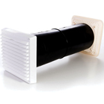 Rytons 125mm Baffled Aircore With Lookryt Fixed Louvre Passive Vent Set - White