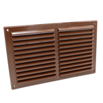 Rytons 9X6 Louvre Ventilation Grille With Flyscreen - Brown