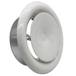 125mm Fire Rated Ceiling Supply Valve - 5 inch White Coated Metal Vent