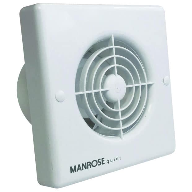 MANROSE QF100T Quiet Timer Extractor Fan For Bathrooms And
