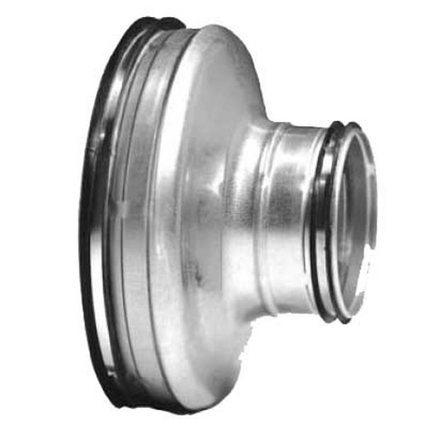 Galvanised Short Metal Ducting Reducer 150-100mm Male/Male Concentric 