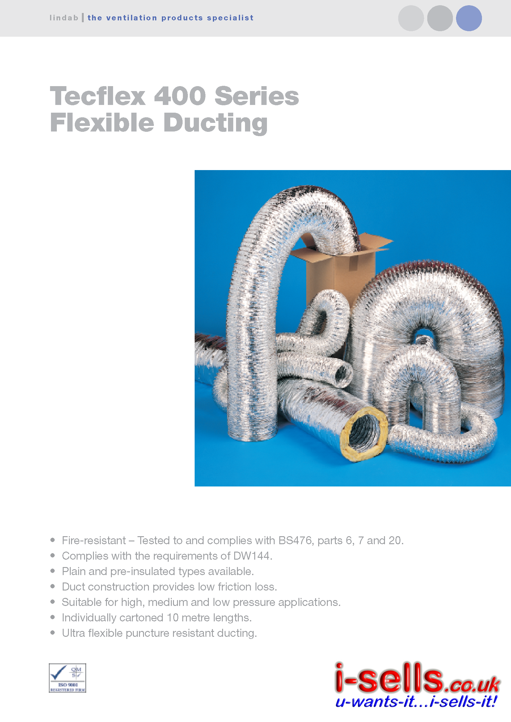 Aluminium Flexible Ducting - 10M  - 280mm
