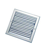 250X200mm Silver Single Deflection Grille With Damper