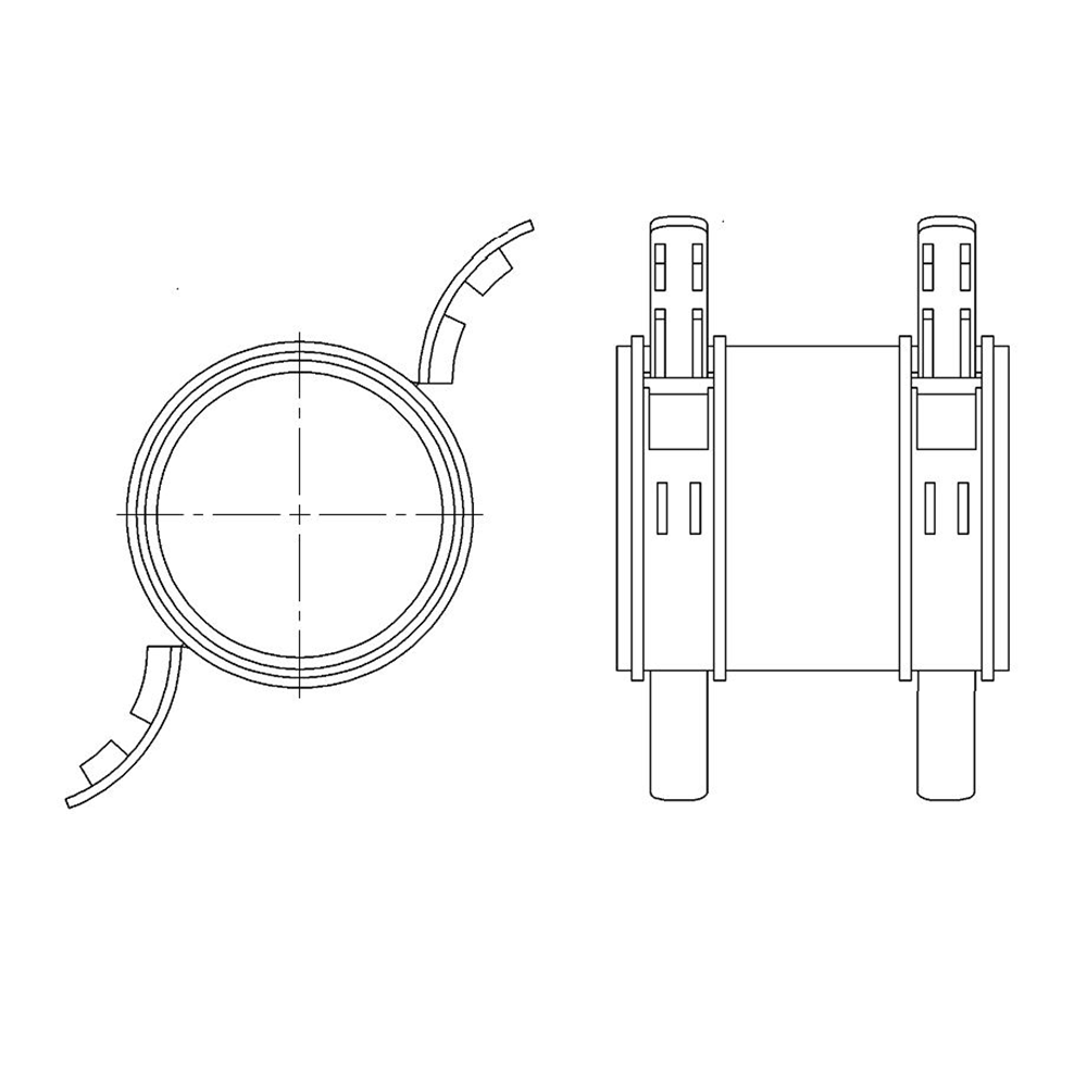 Kair 75mm Radial Ducting Connector - Inc. 2 X Sealing Rings