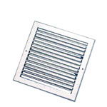 200X200mm White Single Deflection Grille With Damper
