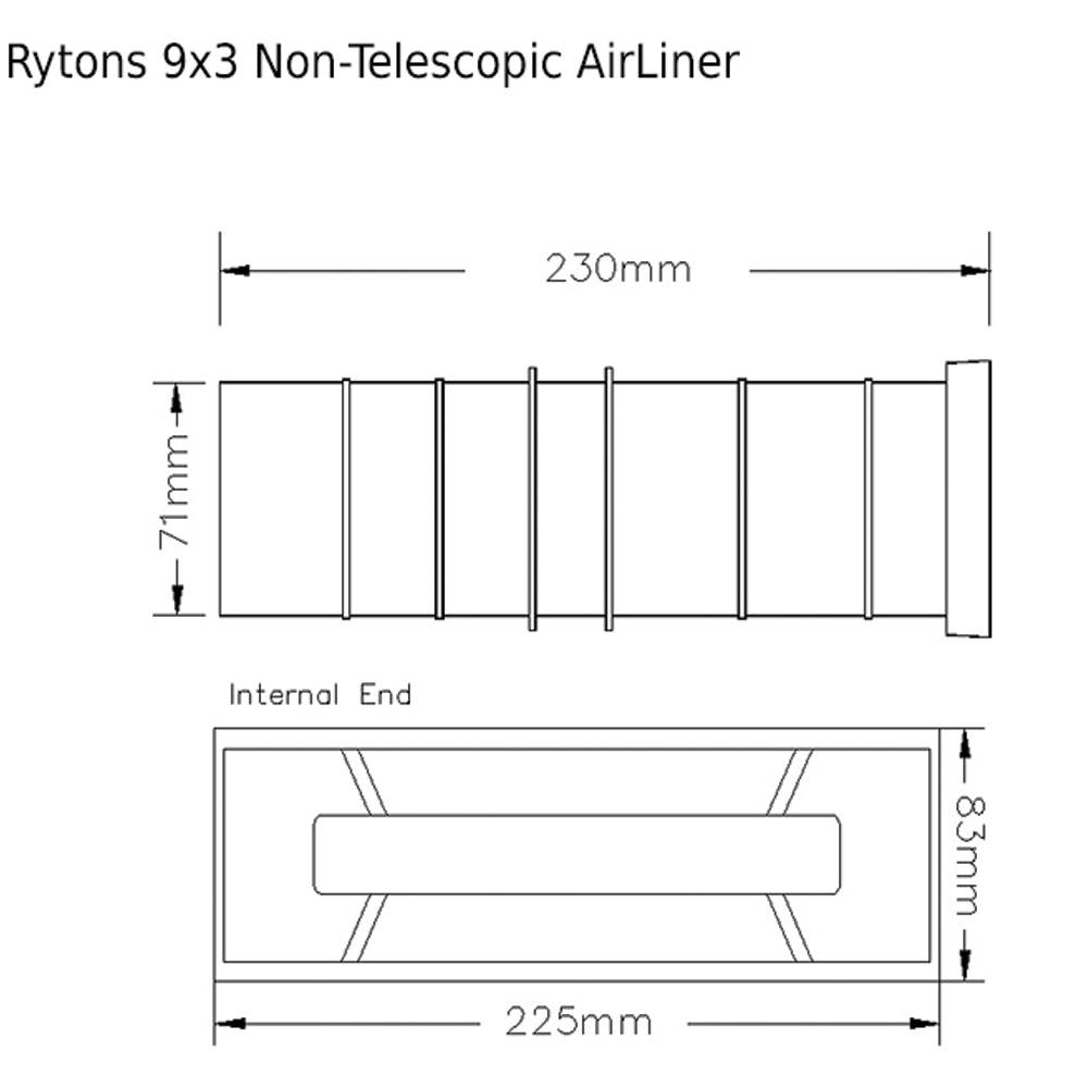 Rytons 9X3 Non-Telescopic Passive Vent Airliner Sleeve Extension
