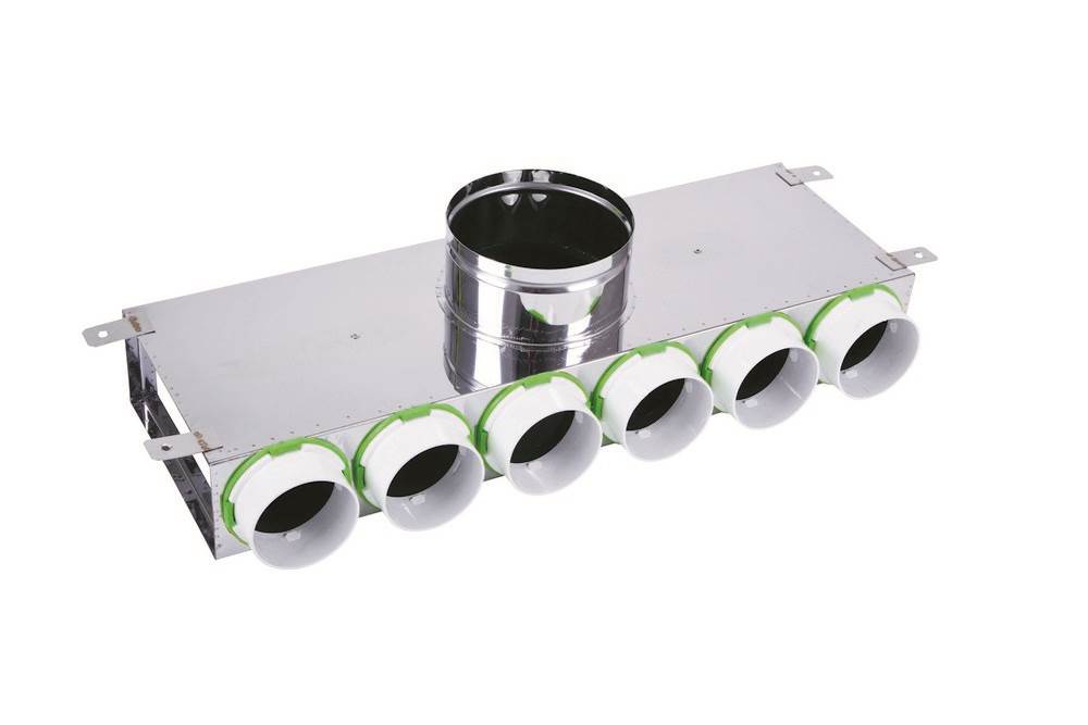 Kair 6 Port Acoustic Manifold Box With 150mm Main Branch And 6 X 75mm Radial Connections