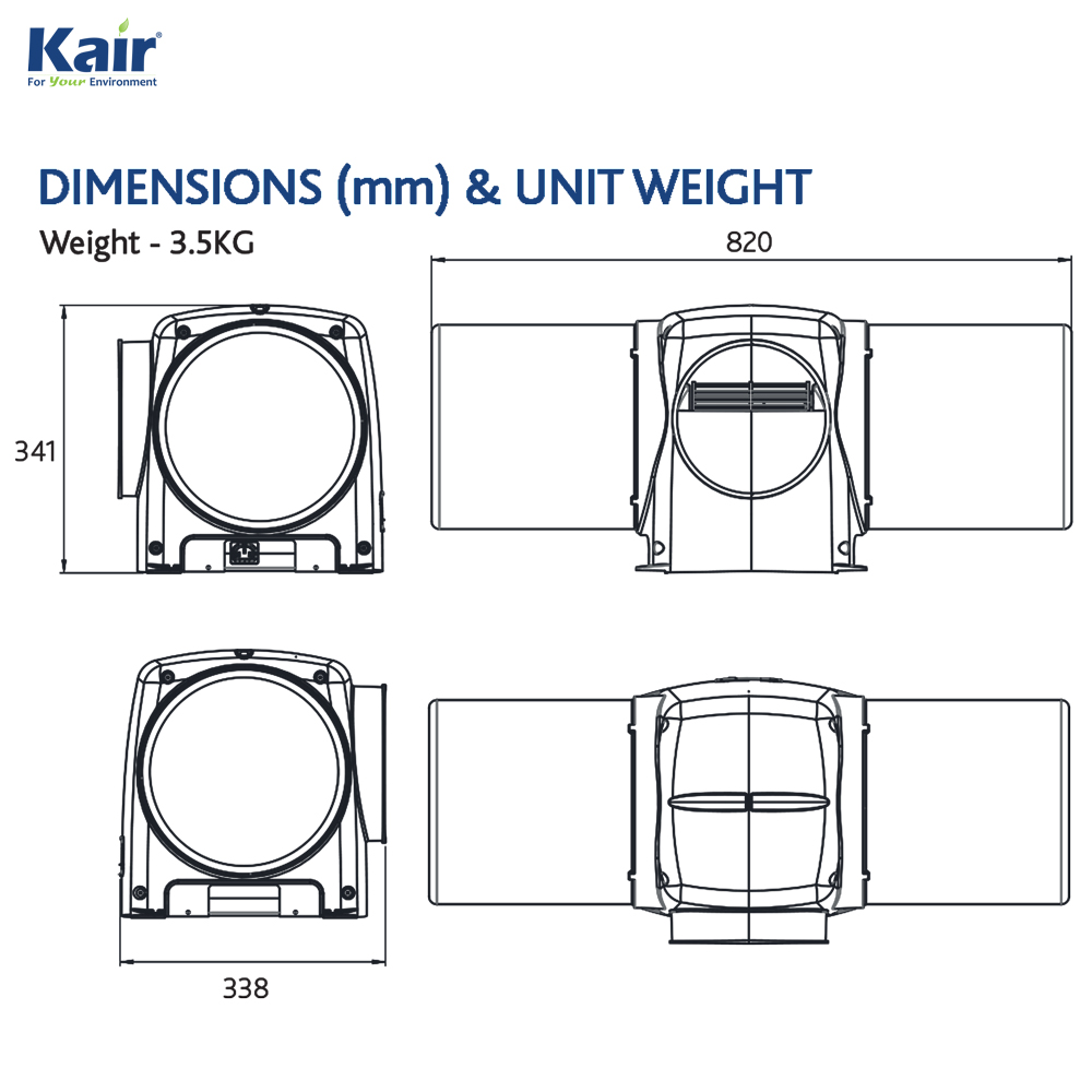 Kair Kalahari ECO Positive Input Ventilation Loft Unit