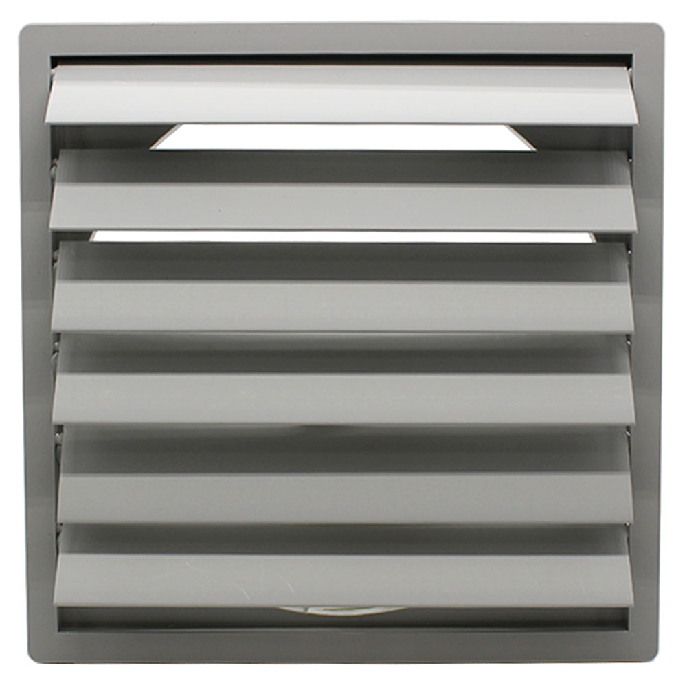 Large Gravity Grille - Grey Plastic - 200mm Dia - Plate Size 243x243mm