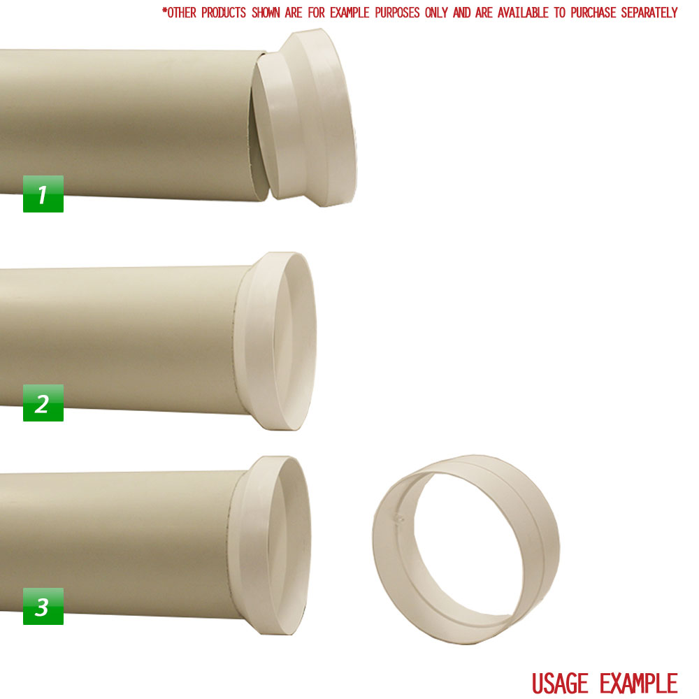 Kair Ducting Reducer 150mm to 125mm - 6 to 5 inch Duct Pipe Reduction Connector