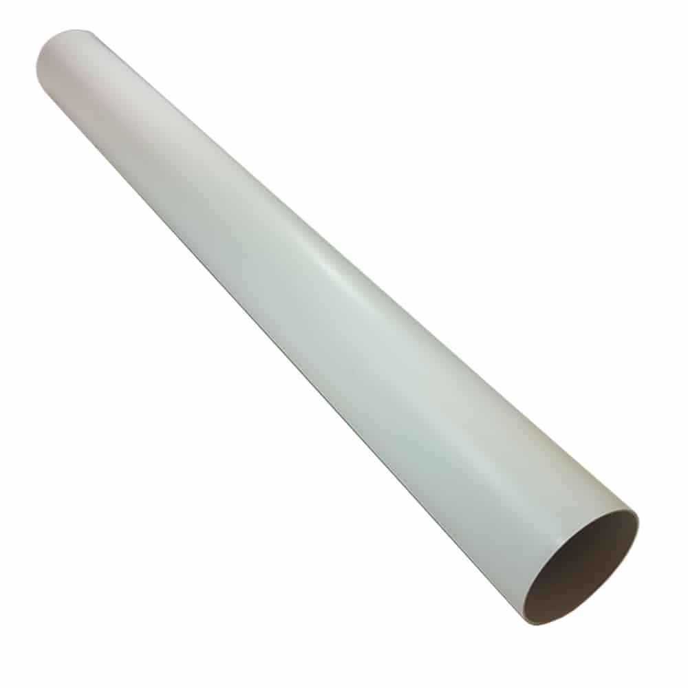 Kair Plastic Ducting Pipe 100mm - 4 inch / 1 Metre Long Length - Rigid Straight Duct Channel