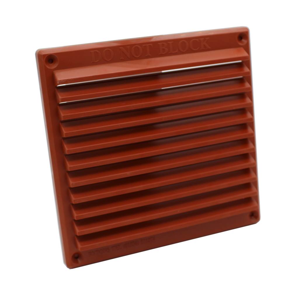 Rytons 6X6 Louvre Vent Grille With Flyscreen - Terracotta