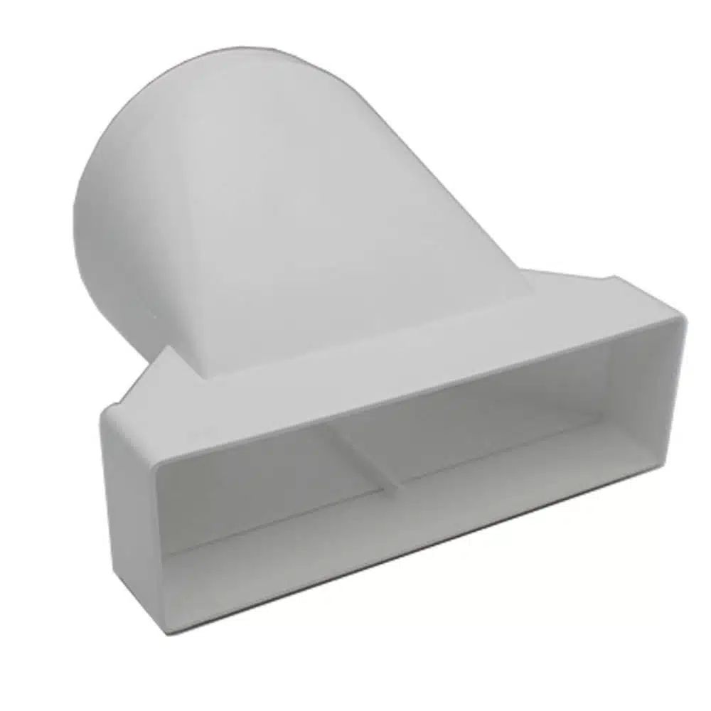Offset Ducting Adaptor 204x60mm to 125mm Flat To Round