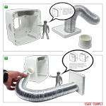Nuaire Cyfan Subsidary Spigot Kit for adjoining Bathroom or Wc