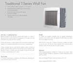 Ventaxia T-Series 12 Inch Wall Fan - TX12WL (W164510)