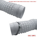 Kair PVC Flexible Hose 100mm - 4 inch / 3 Metre Length