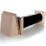 Rytons 125mm Baffled Cowled Aircore With Lookryt Fixed Louvre Passive Vent Set - Buff-Sand