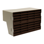 Kair System 204 Double Airbrick Adapter With Beige Fitted Grilles 