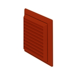 Domus Easipipe Rigid Duct 100mm Outlet Louvered Grille Terracotta