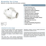 Aventa AV125 - 125mm In-Line Mixed Flow Fan (9041087)