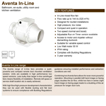 Aventa AV150 - 150mm In-Line Mixed Flow Fan (9041089)