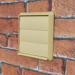 Kair Gravity Grille 100mm 4 inch Beige External Ducting Air Vent with Round Spigot and Not-Return Shutters