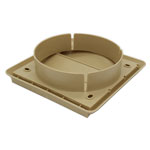Kair Gravity Grille 125mm - 5 inch Beige External Ducting Air Vent with Round Spigot and Not-Return Shutters