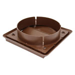 Kair Gravity Grille 125mm - 5 inch Brown External Ducting Air Vent with Round Spigot and Not-Return Shutters