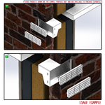 Double Air brick Adapter With Beige Fitted Grilles System 204