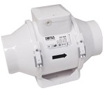 Domus Vitalis High Performance Mixed Flow In-Line Shower 100mm Fan White Two Speed (VIT100B)