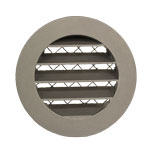 Circular Weather Louvre Vent Cover With Mesh - 160mm
