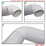 Kair Plastic Ducting Pipe 125mm - 350mm Short Length - Rigid Straight Duct Channel