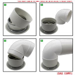 Kair Ceiling Supply Valve 200mm - 8 inch  White Coated Metal Vent