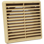 Kair Louvred Wall Vent Grille 150mm 6 inch with Flyscreen for Internal or External use - Beige
