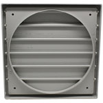 Large Gravity Grille - Grey Plastic - 300mm Dia - Plate size 343x343mm